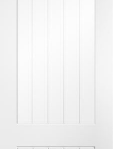 Internal White Primed Mexicano Three Quarter (CLEAR GLASS ETCHED LINES) Solid Core Door
